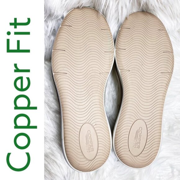 COPPER FIT FREEDOM ZERO GRAVITY MENโS SLIP ON LOW TOP WALKING SNEAKERS BEIGE 9.5 - Picture 10 of 11